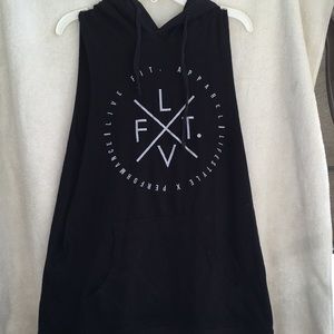 Cute livefit tank top with a hood